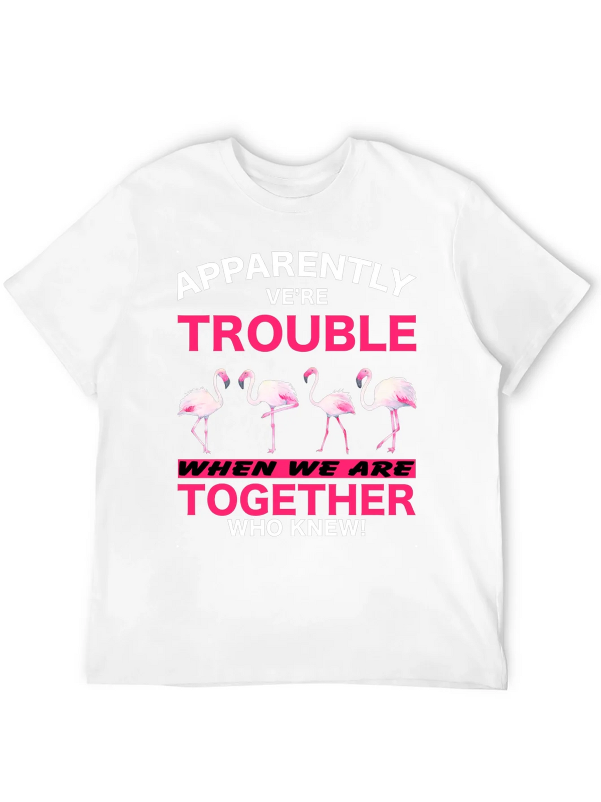 Funny Flamingo Trouble Graphic T-Shirt product image 11