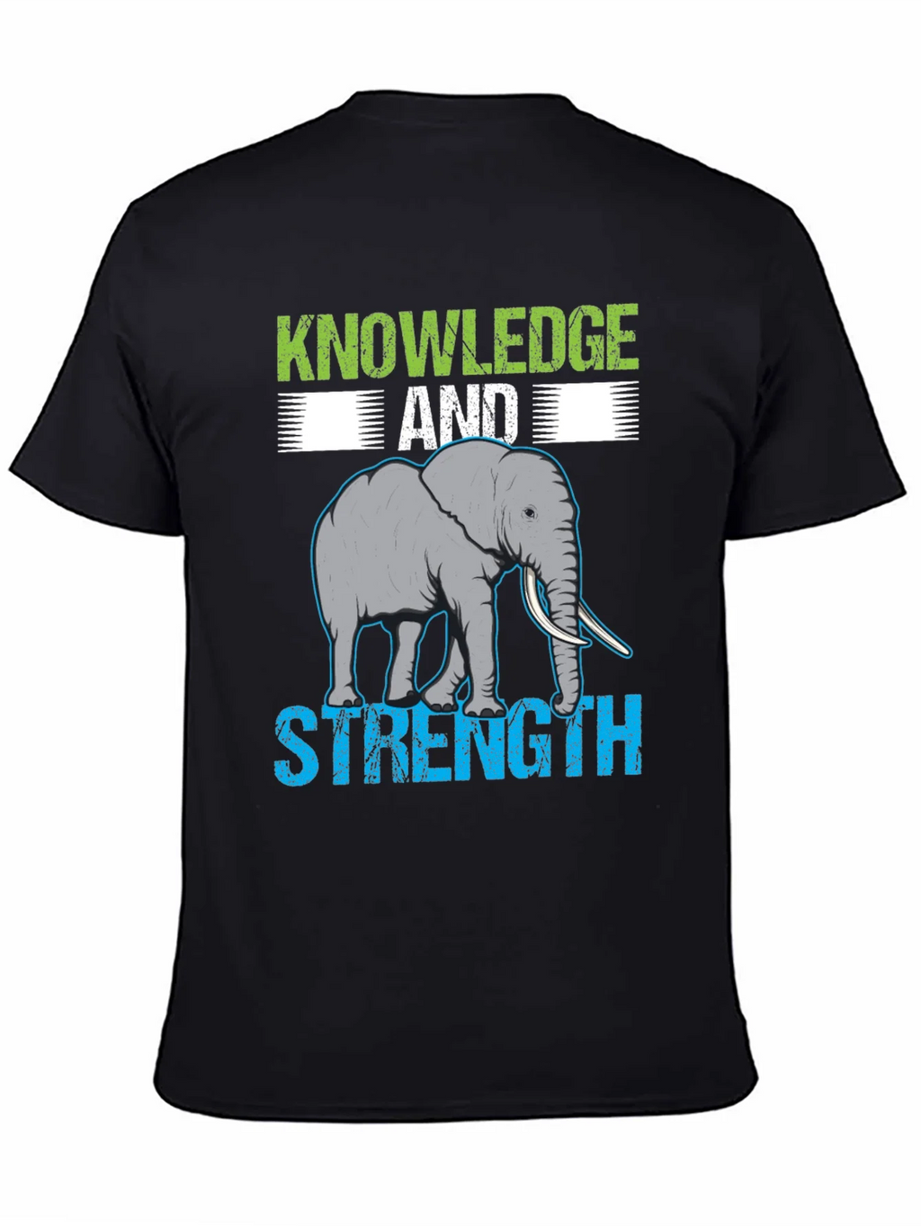 Knowledge & Strength Elephant Graphic T-Shirt product image 4