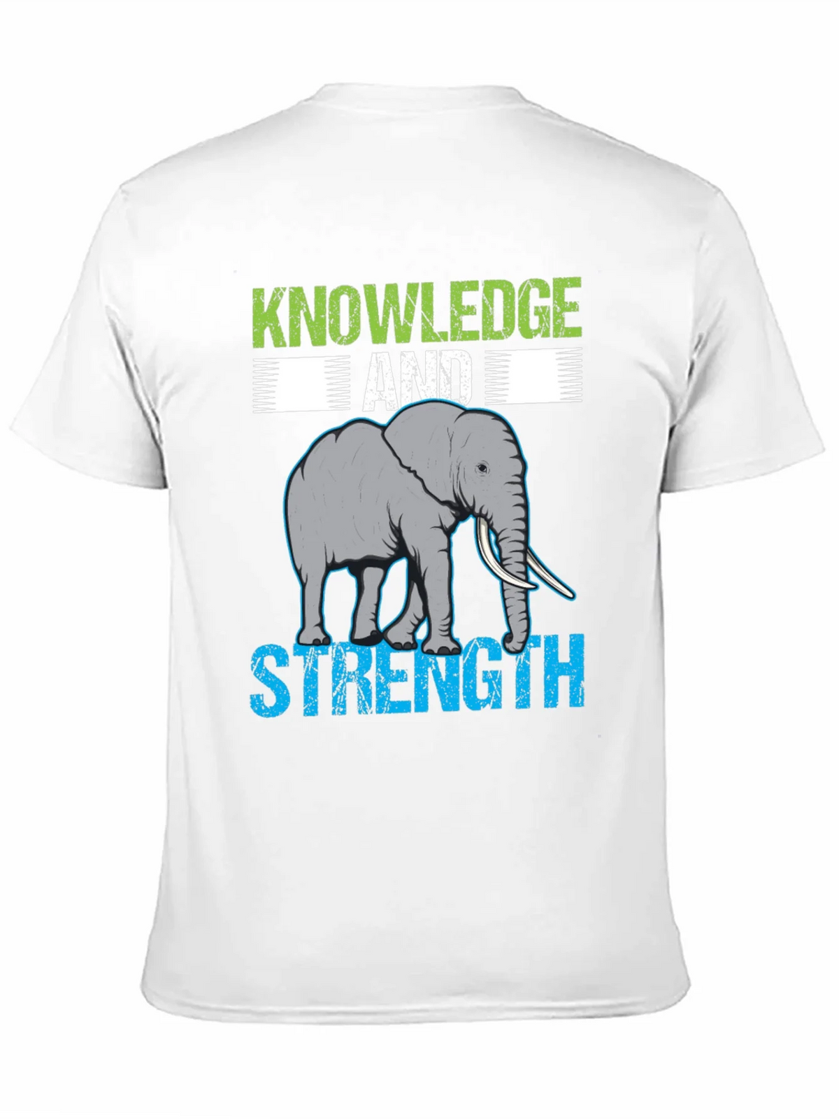Knowledge & Strength Elephant Graphic T-Shirt product image 10