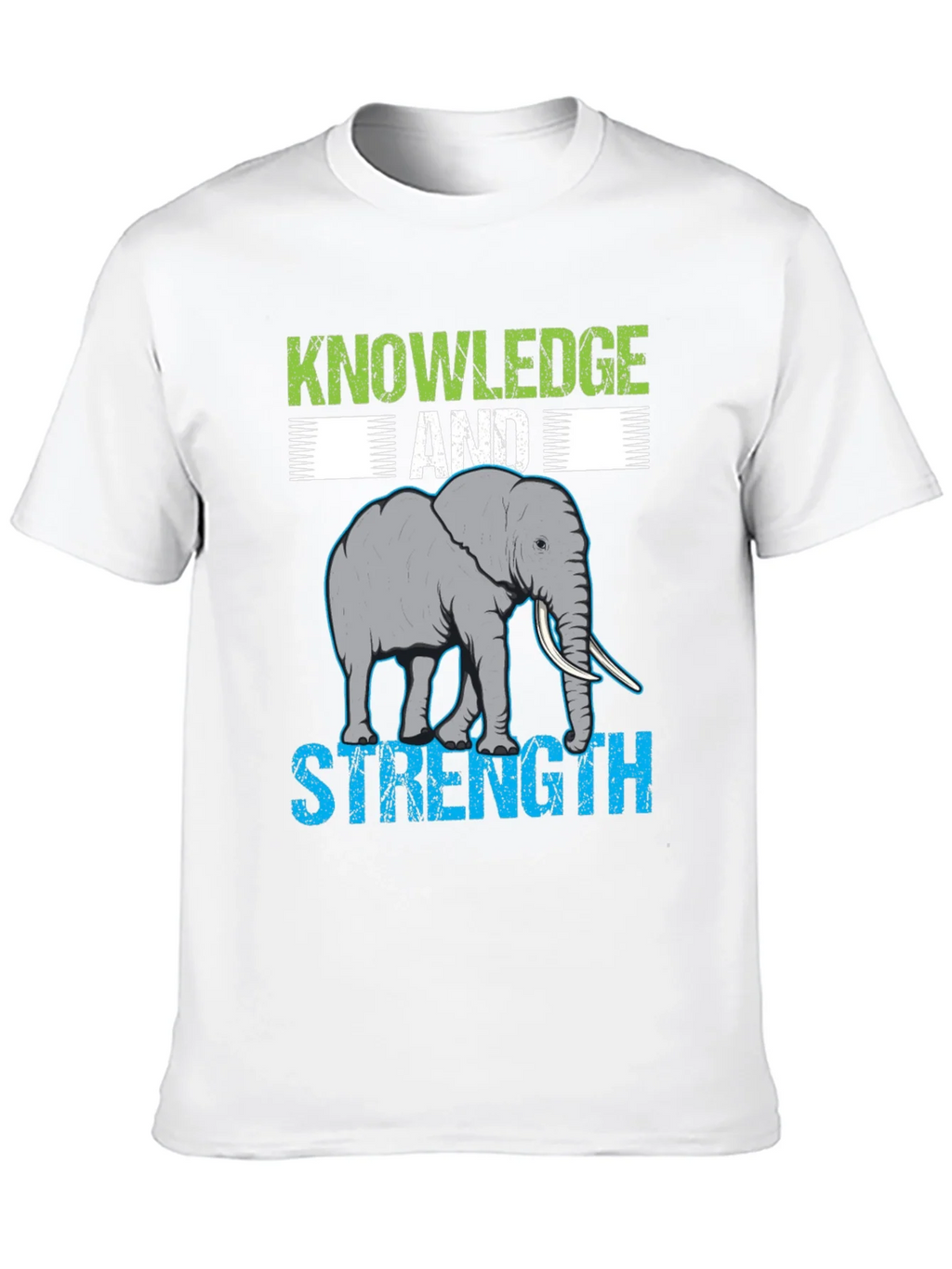 Knowledge & Strength Elephant Graphic T-Shirt product image 9
