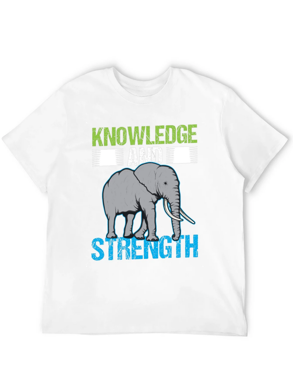 Knowledge & Strength Elephant Graphic T-Shirt product image 11