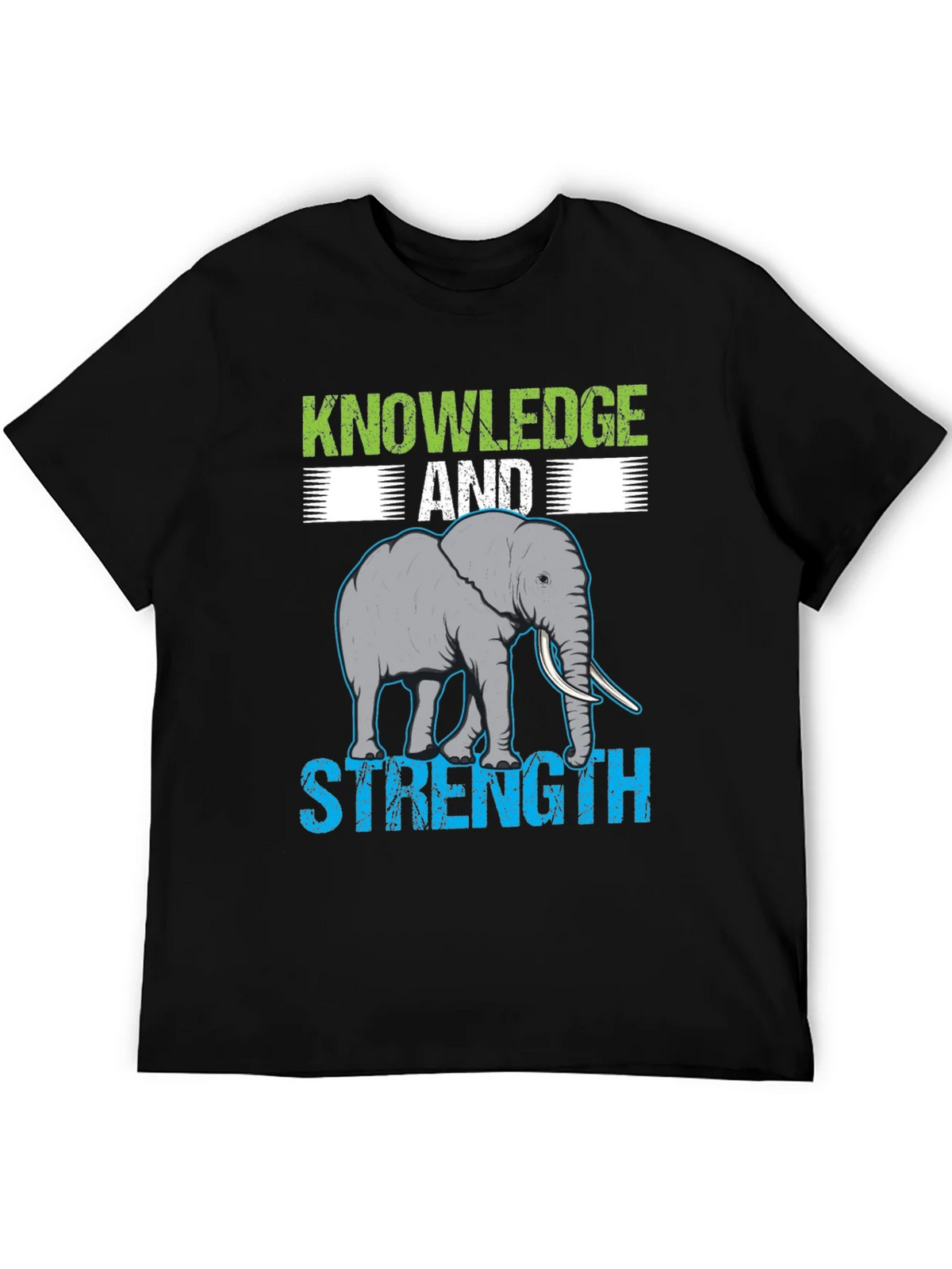 Knowledge & Strength Elephant Graphic T-Shirt product image 5