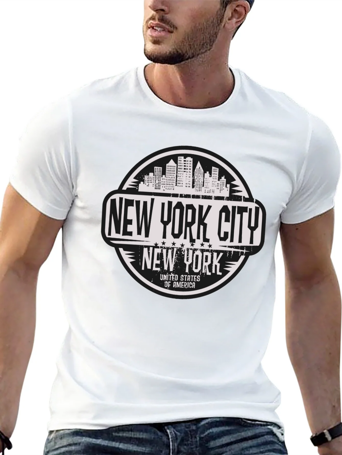 New York City T-Shirt - USA Skyline Design product image 9