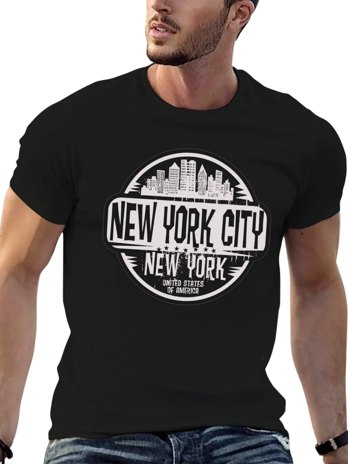 New York City T-Shirt - USA Skyline Design product image 5