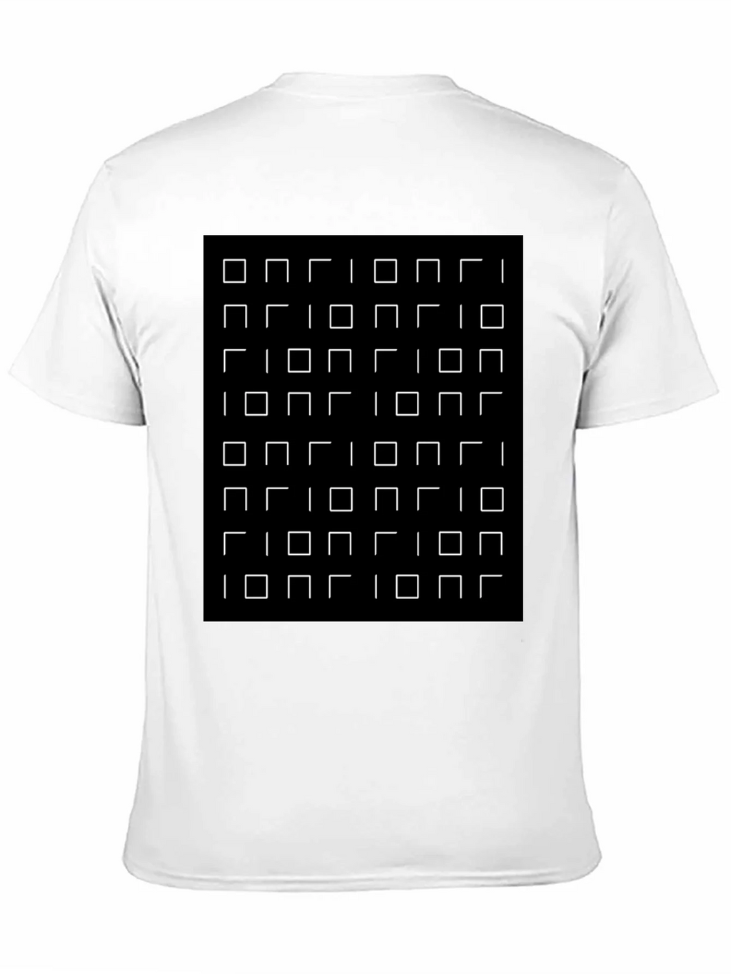 Optical Illusion Square Grid Black T-Shirt product image 8