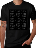 Optical Illusion Square Grid Black T-Shirt product image 1