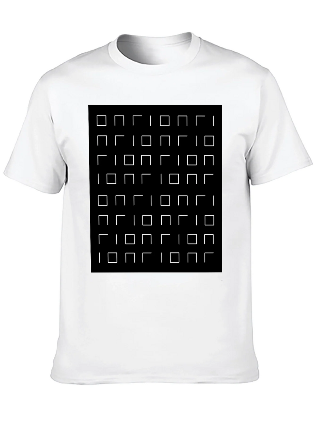 Optical Illusion Square Grid Black T-Shirt product image 7