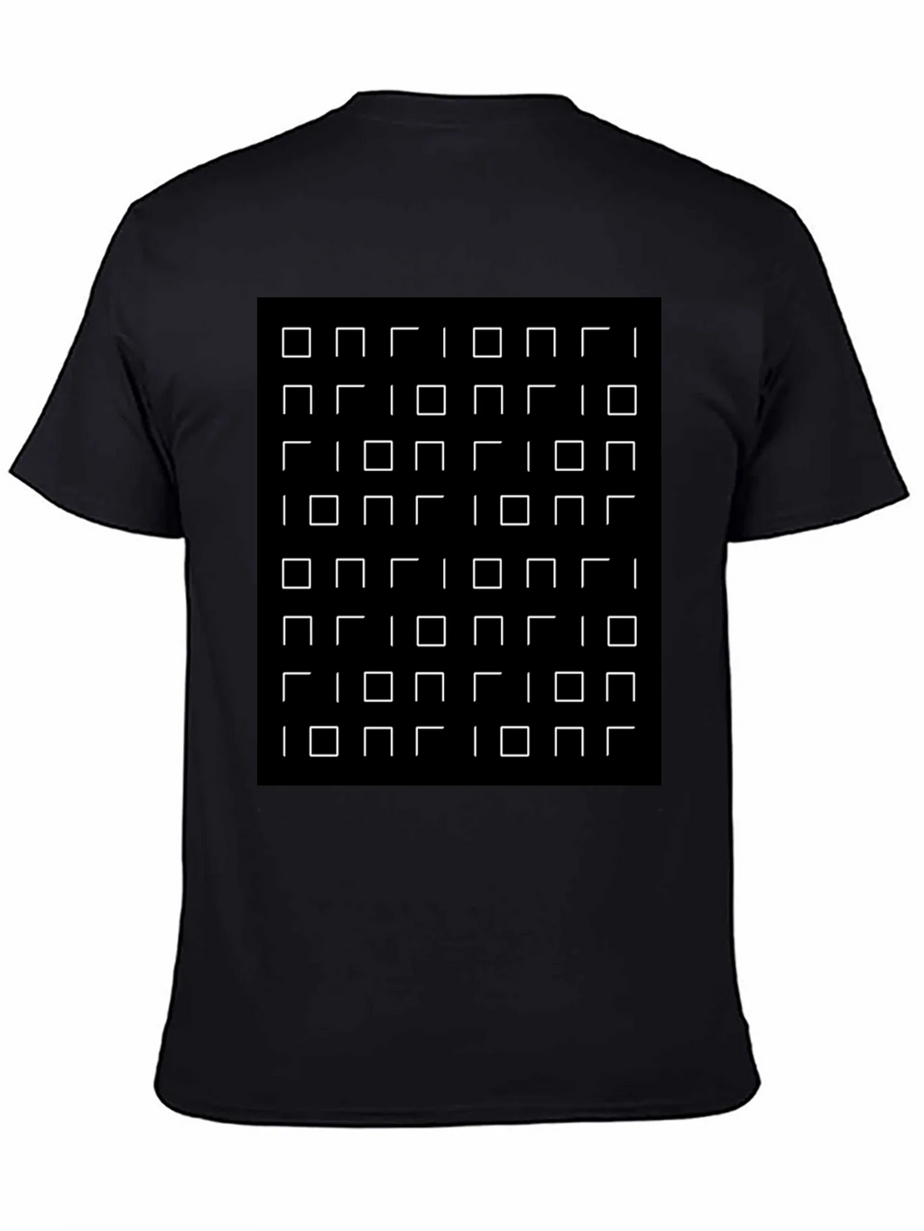 Optical Illusion Square Grid Black T-Shirt product image 3