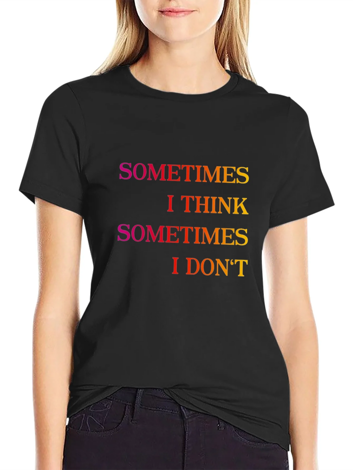 Sometimes I Think Graphic Tee - Black T-Shirt product image 1