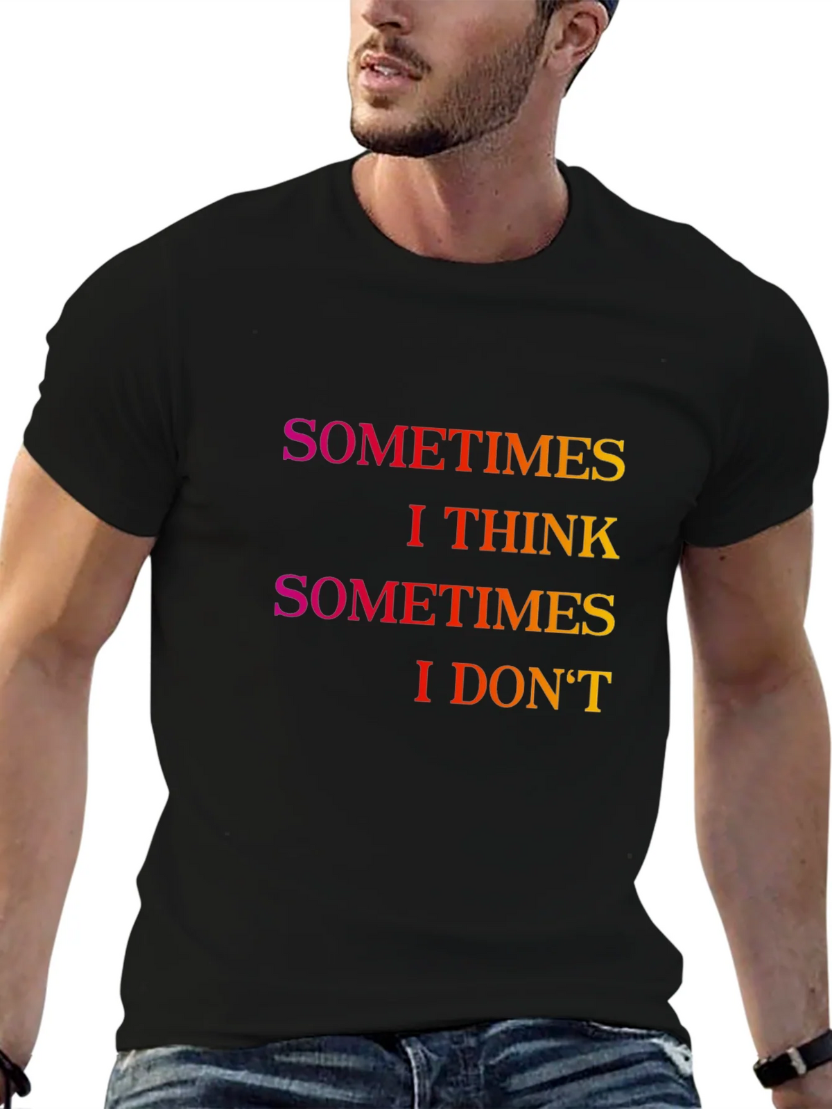 Sometimes I Think Graphic Tee - Black T-Shirt product image 2