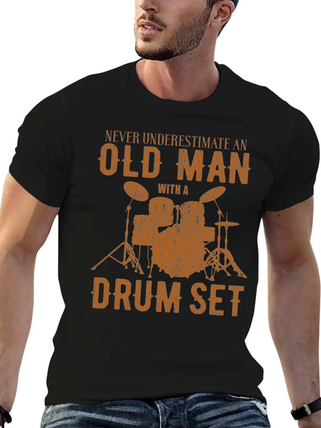 Drummer Old Man T-Shirt product image 6