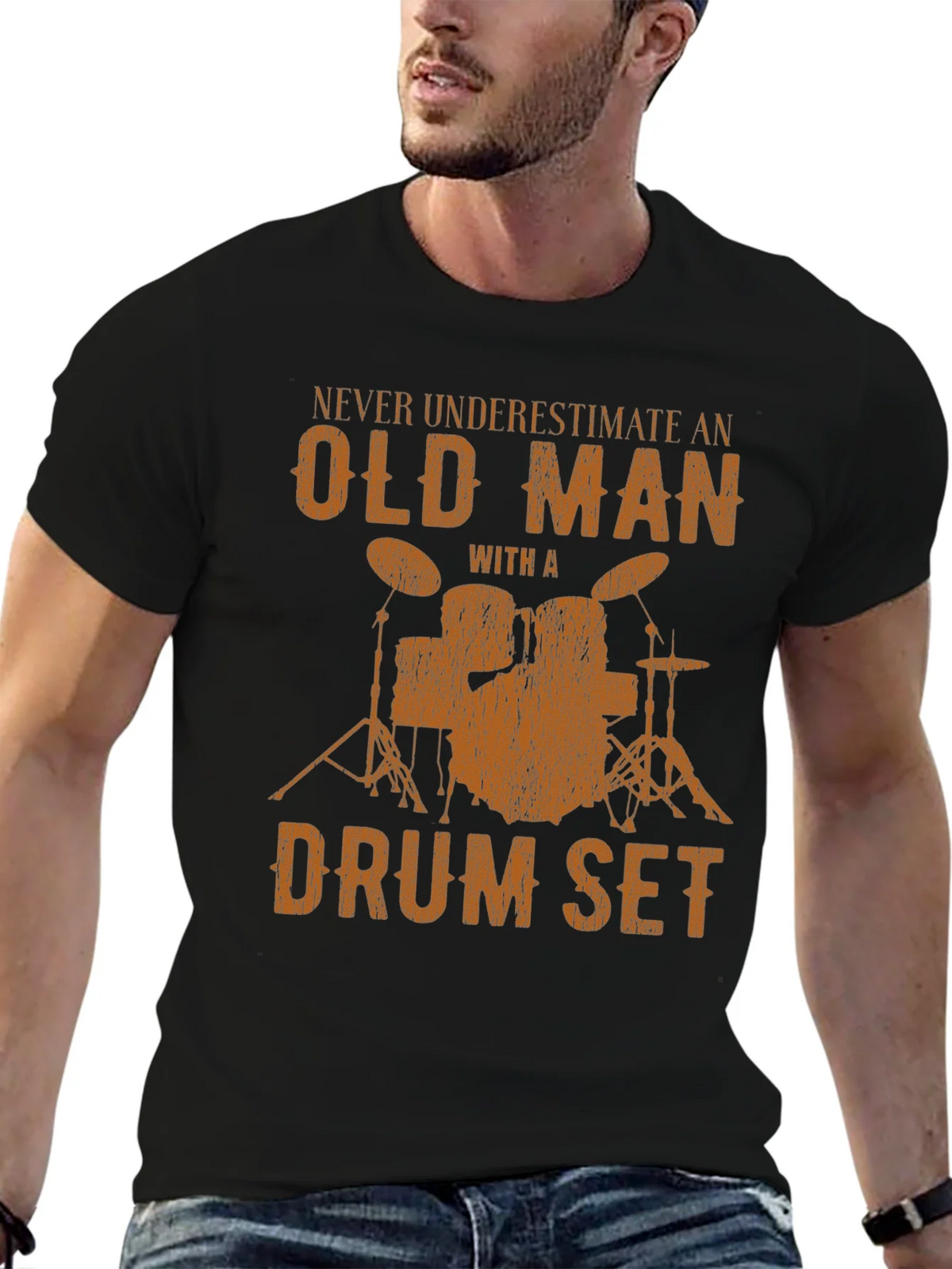 Drummer Old Man T-Shirt product image 6