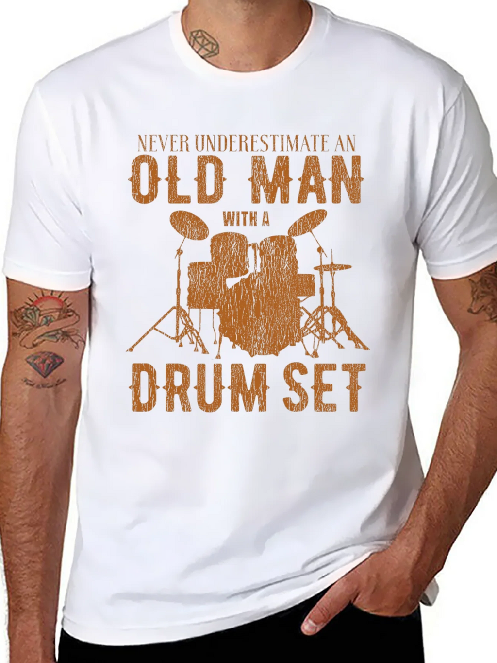Drummer Old Man T-Shirt product image 7