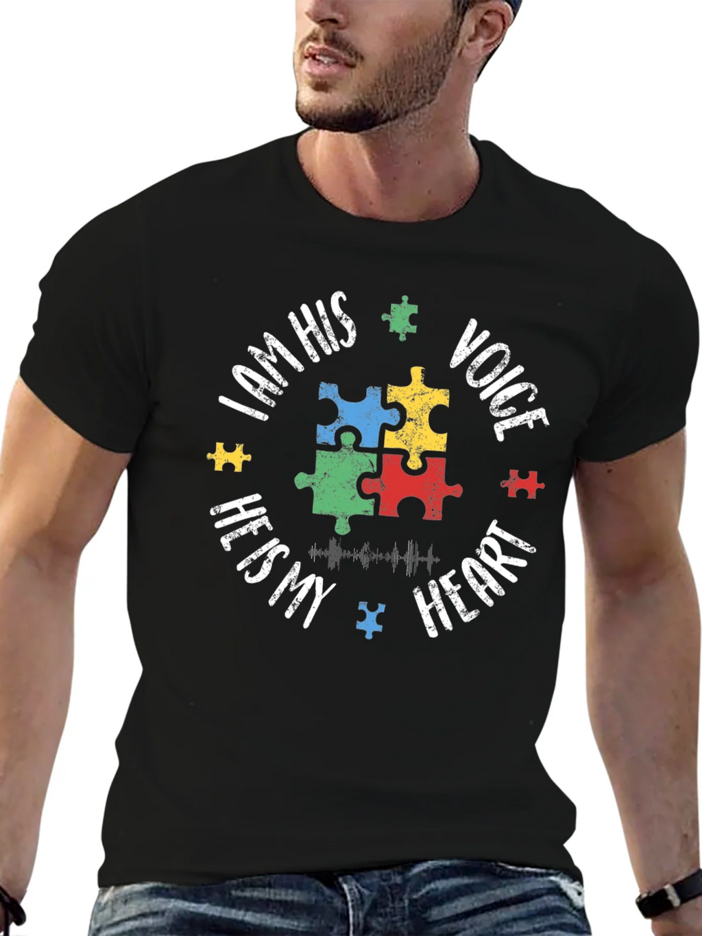Autism Awareness Puzzle Piece T-Shirt - Voice Heart product image 6