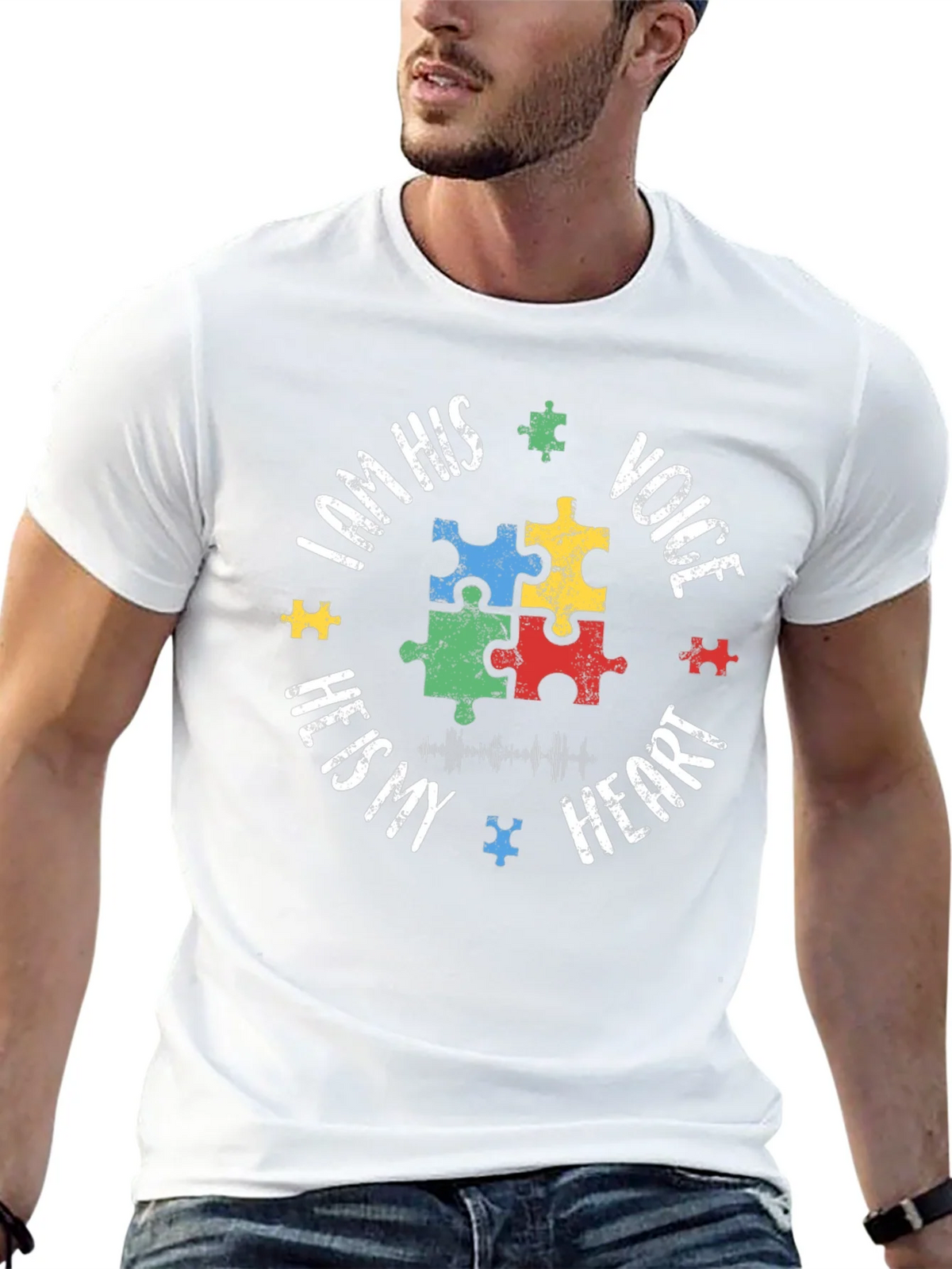 Autism Awareness Puzzle Piece T-Shirt - Voice Heart product image 12