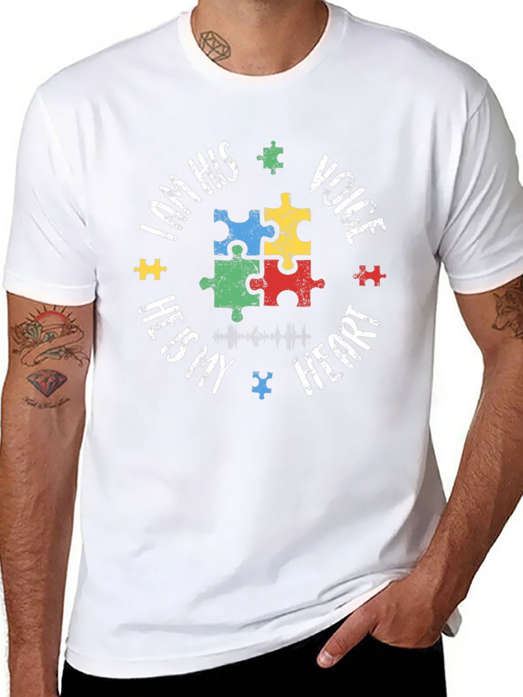 Autism Awareness Puzzle Piece T-Shirt - Voice Heart product image 7