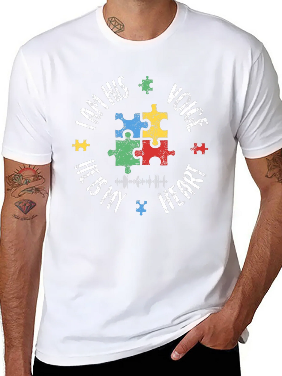 Autism Awareness Puzzle Piece T-Shirt - Voice Heart product image 7