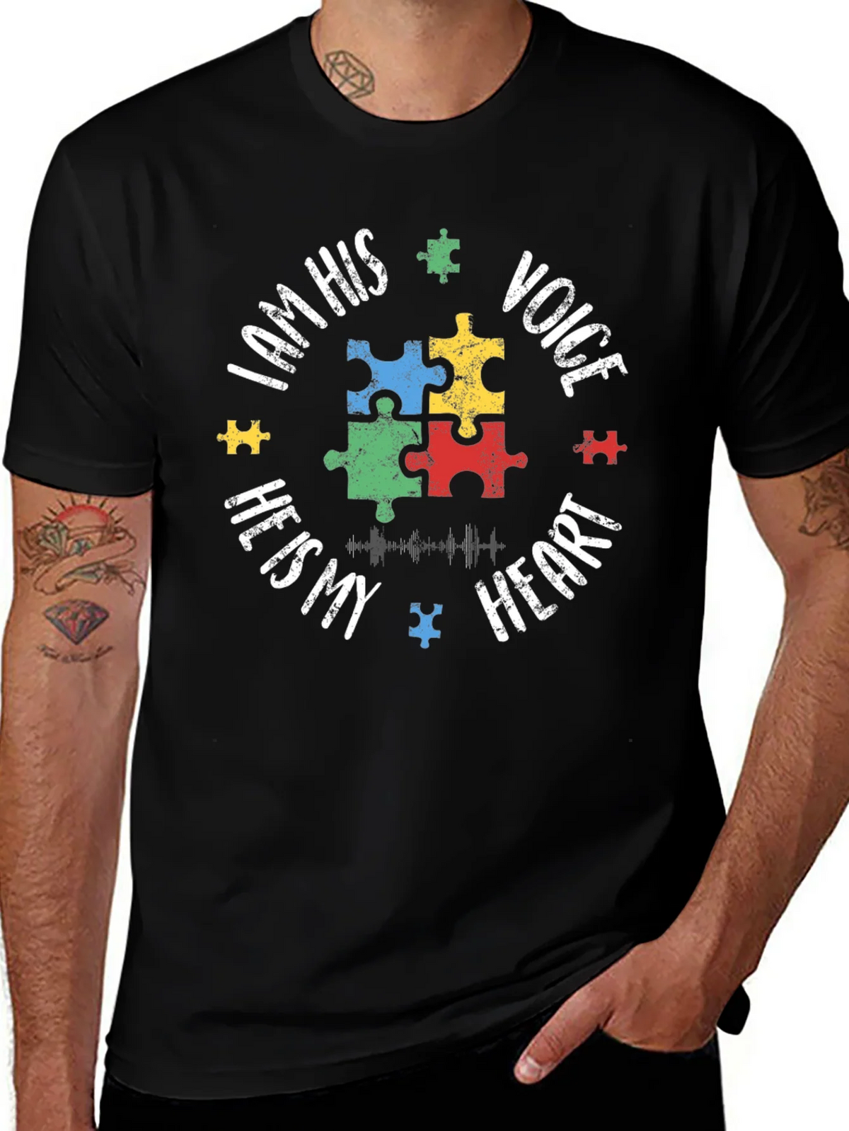 Autism Awareness Puzzle Piece T-Shirt - Voice Heart product image 1