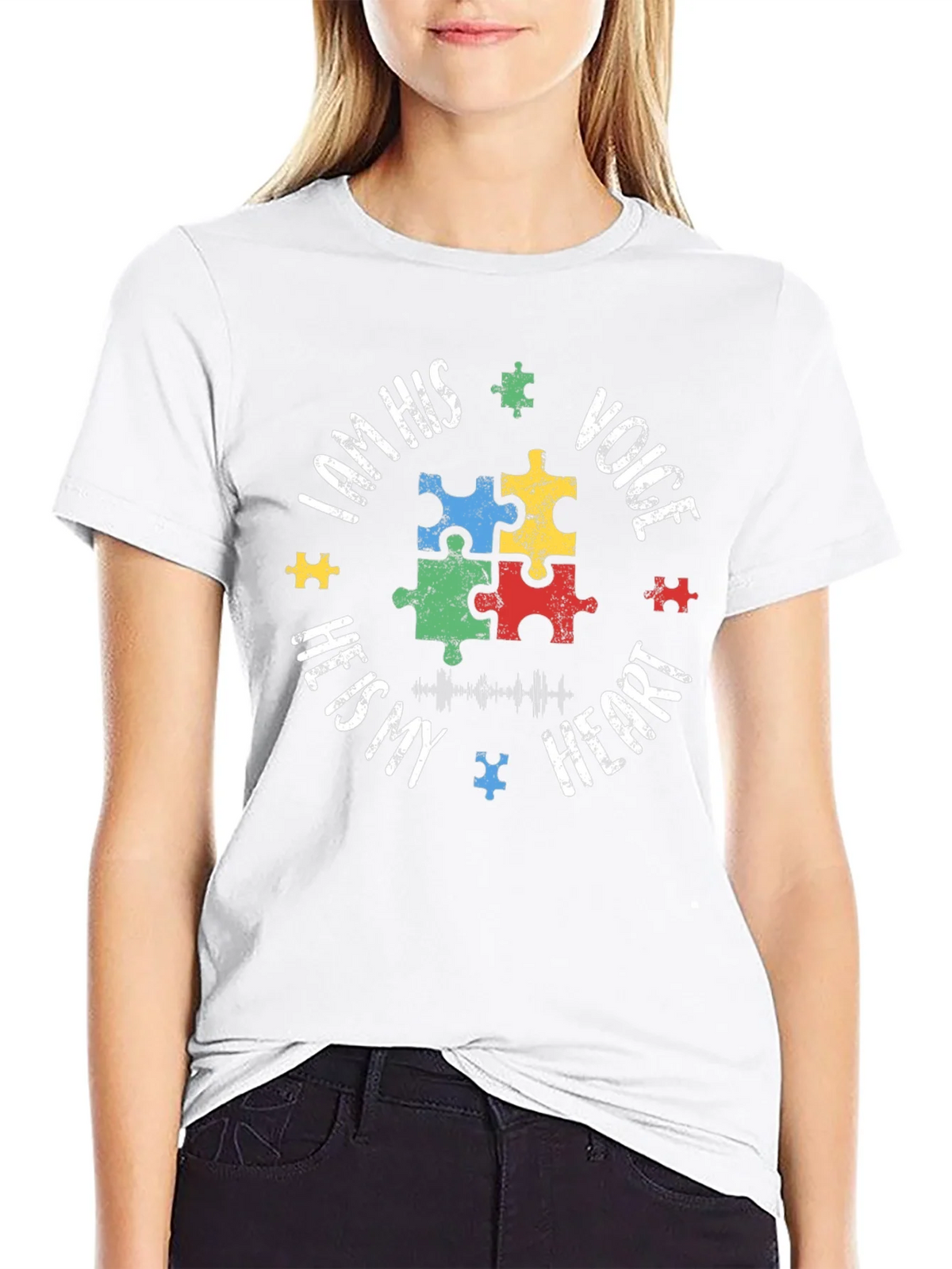 Autism Awareness Puzzle Piece T-Shirt - Voice Heart product image 8