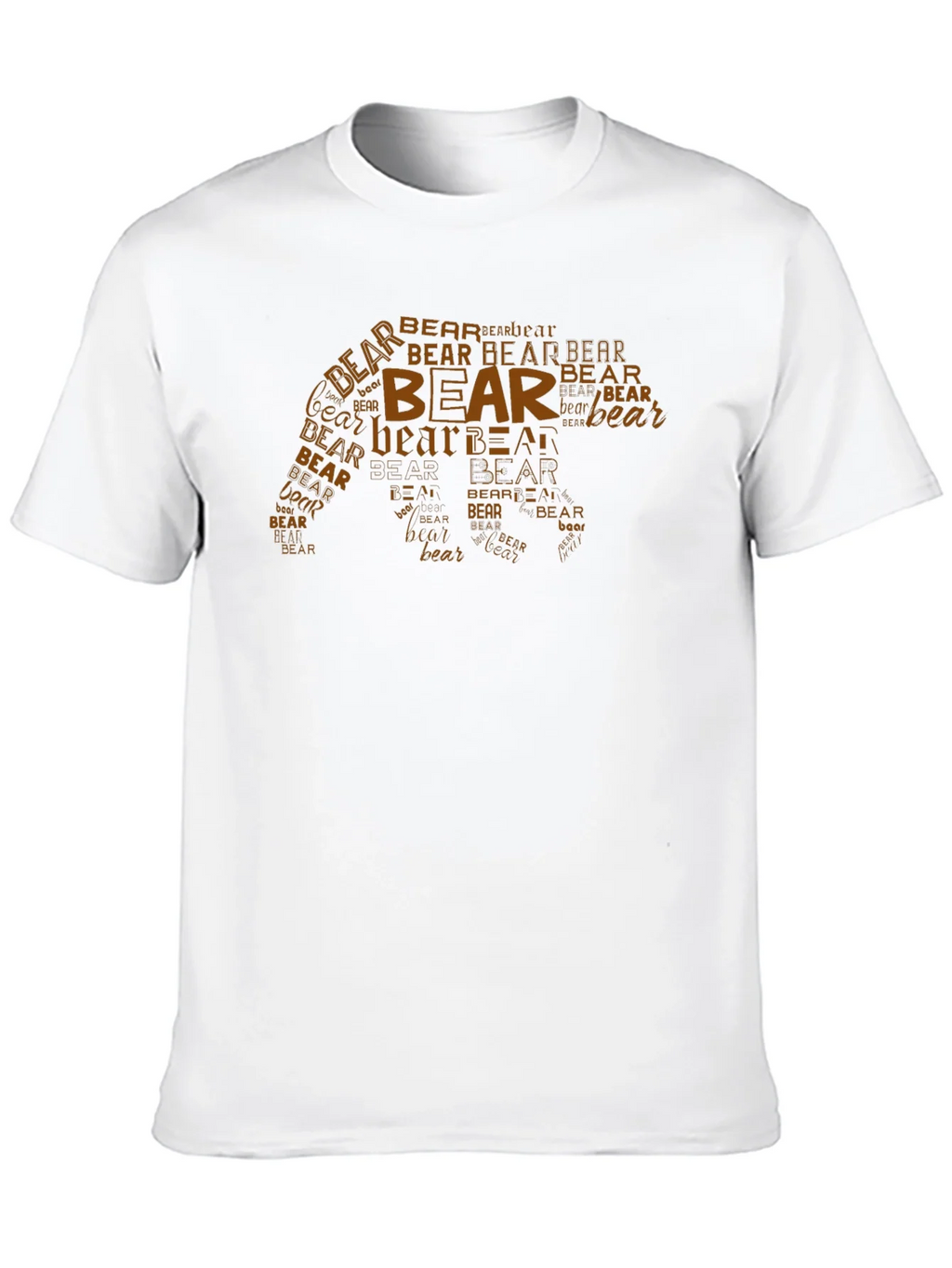 Bear Word Art Graphic Tee - Black Casual Shirt product image 9
