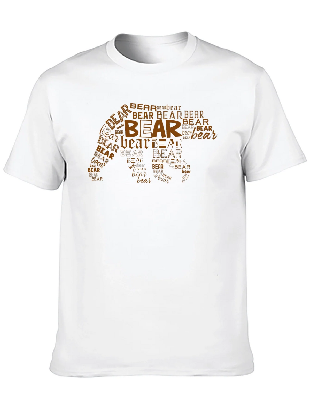 Bear Word Art Graphic Tee - Black Casual Shirt product image 9