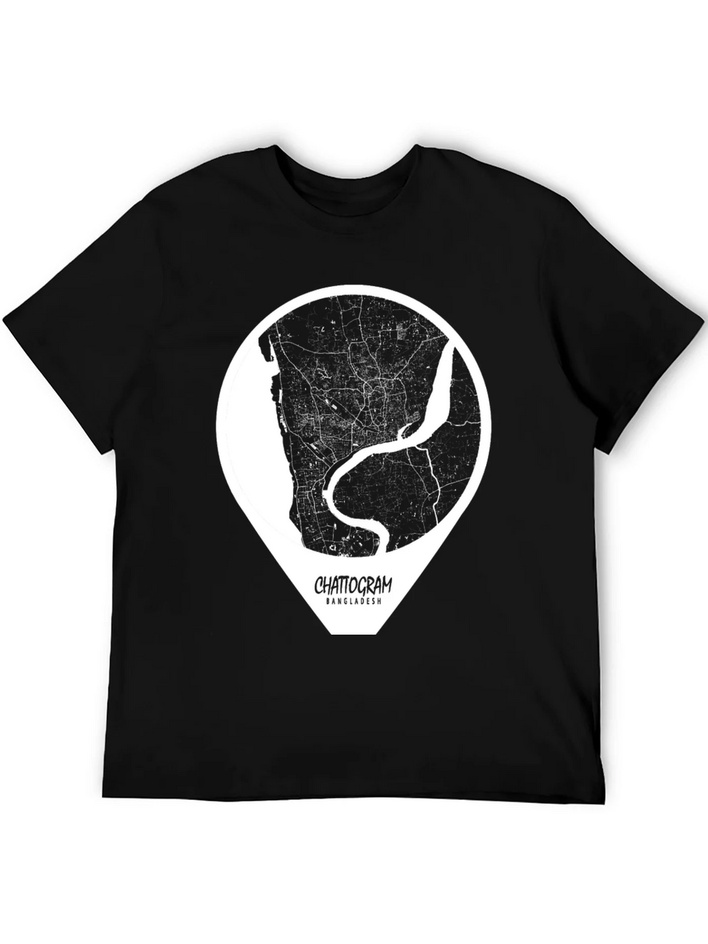 Chattogram Bangladesh City Map Graphic T-Shirt product image 4