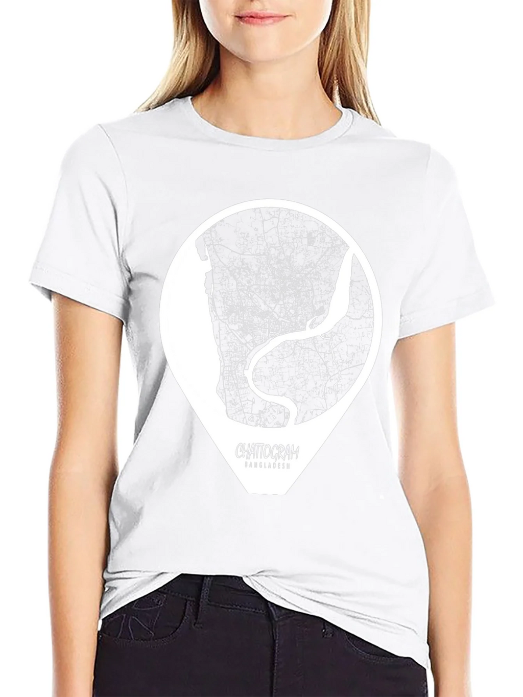 Chattogram Bangladesh City Map Graphic T-Shirt product image 6