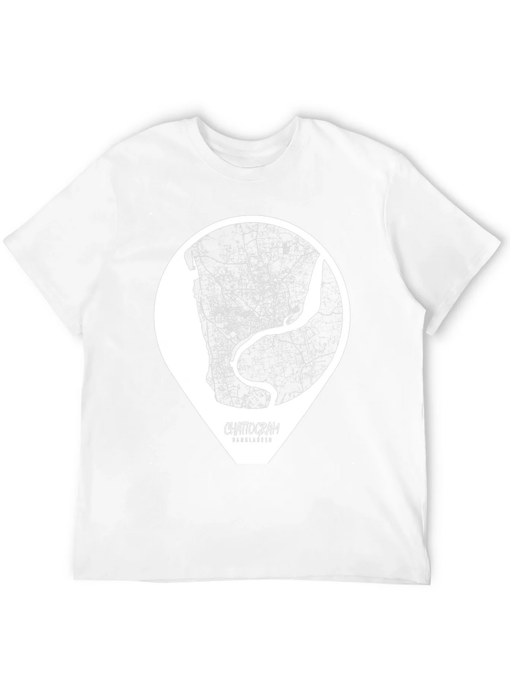 Chattogram Bangladesh City Map Graphic T-Shirt product image 8