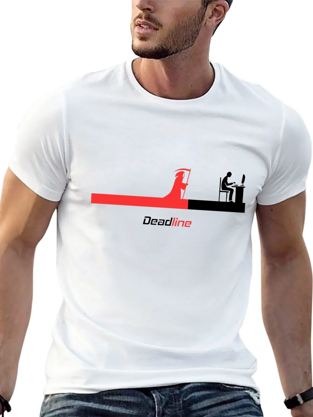 Deadline Reaper Graphic T-Shirt - Black Cotton Tee product image 9