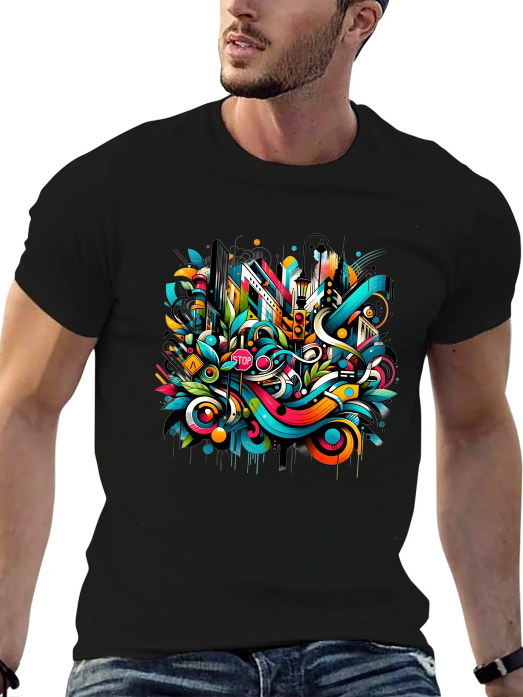 Urban Art Black T-Shirt product image 5