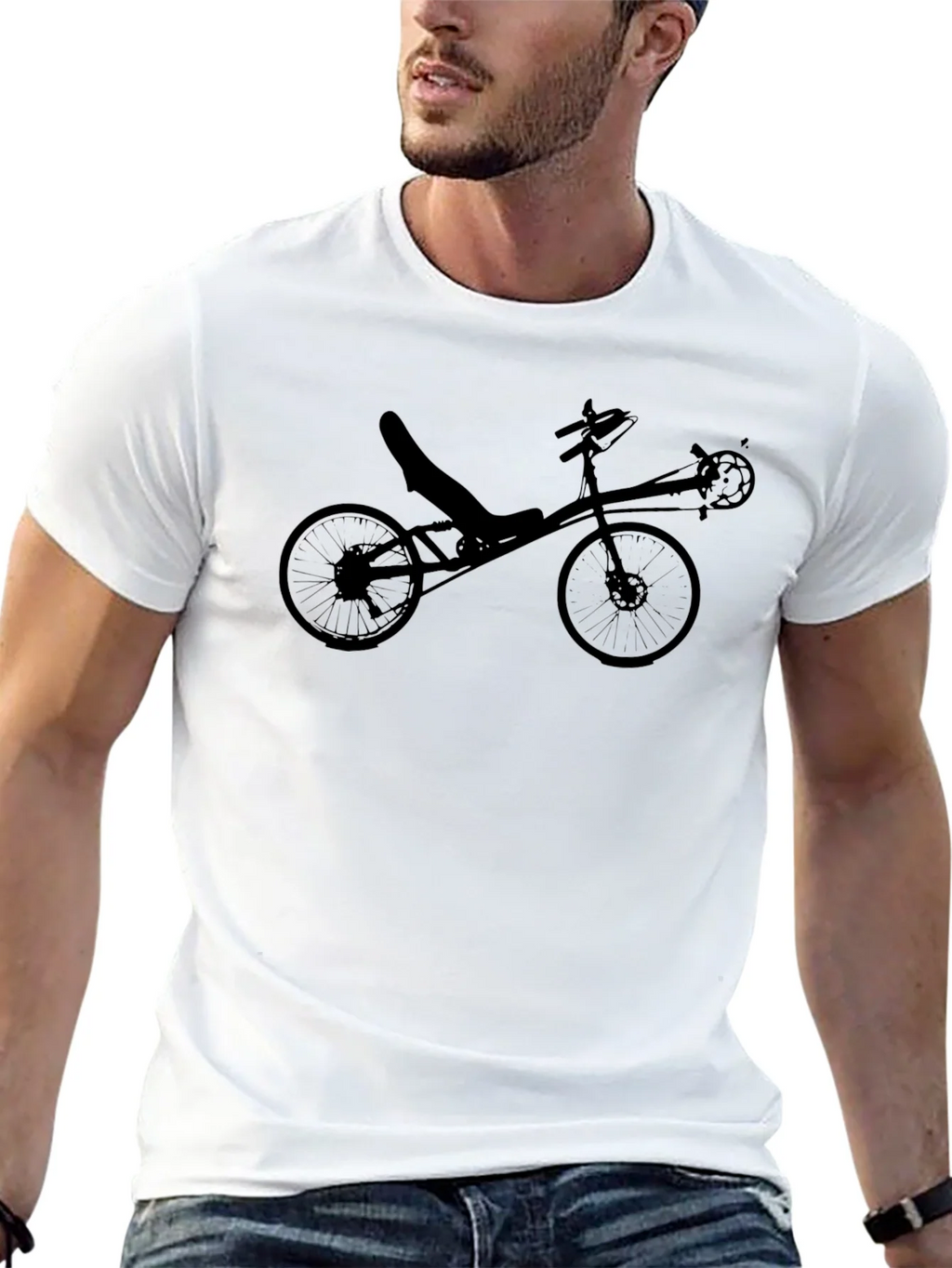 Recumbent Bike Silhouette T-Shirt product image 12