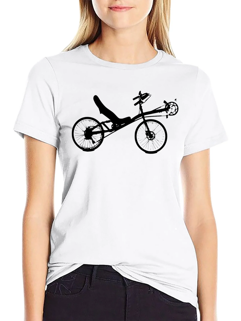Recumbent Bike Silhouette T-Shirt product image 8