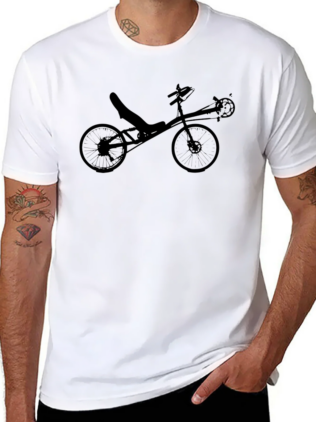 Recumbent Bike Silhouette T-Shirt product image 7