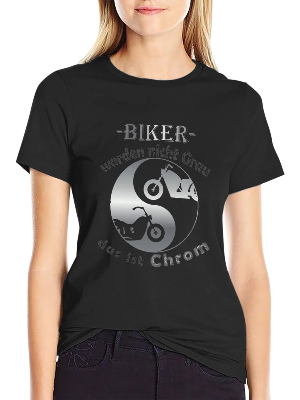 Biker Yin Yang T-Shirt - Chrom Design product image 2