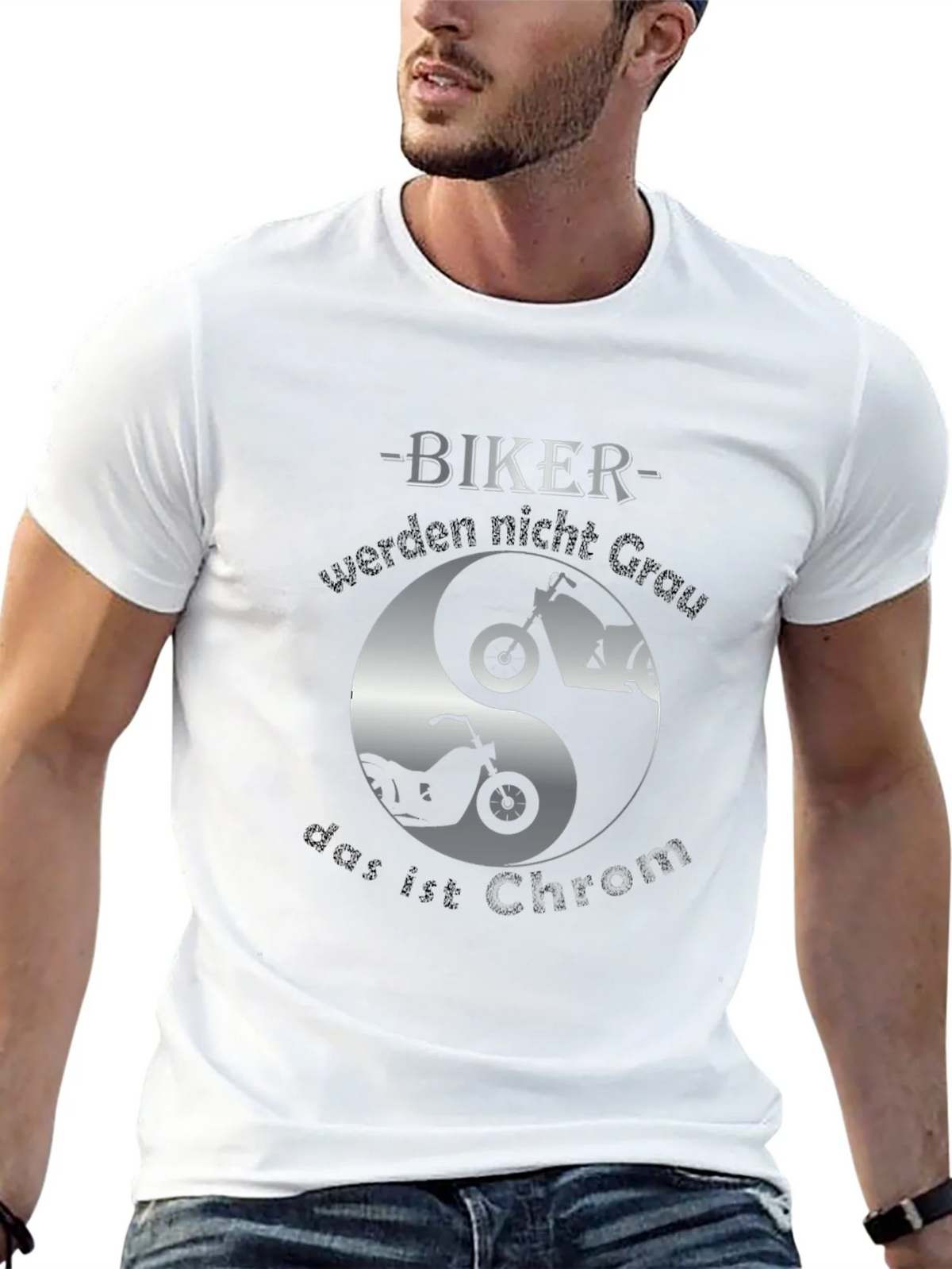 Biker Yin Yang T-Shirt - Chrom Design product image 12