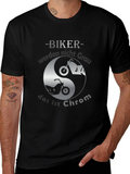 Biker Yin Yang T-Shirt - Chrom Design product image 1