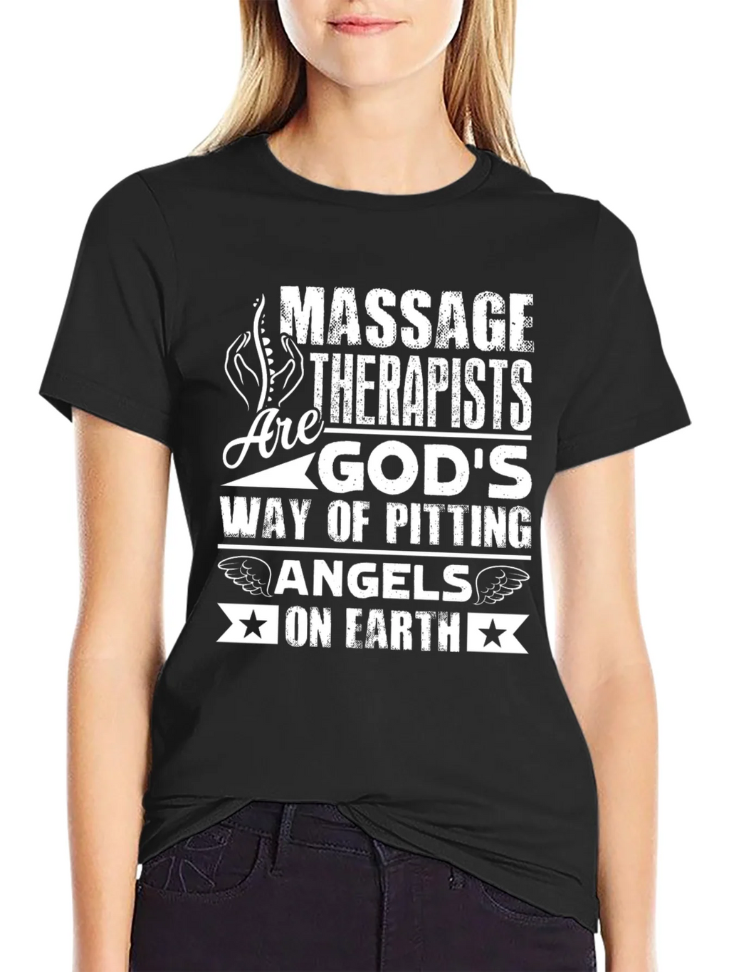 Massage Therapist Gods Angels on Earth T-Shirt product image 2