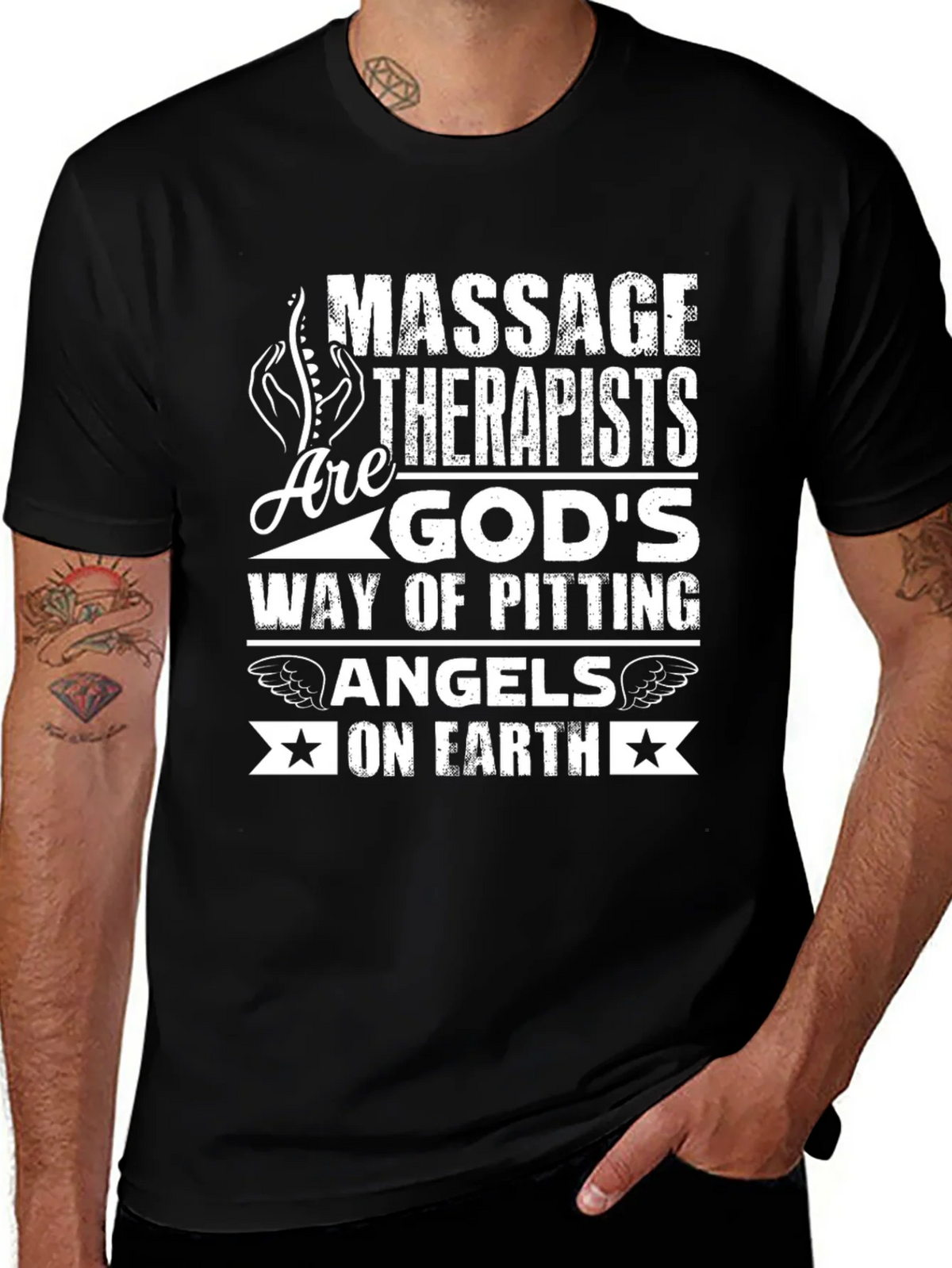 Massage Therapist Gods Angels on Earth T-Shirt product image 1