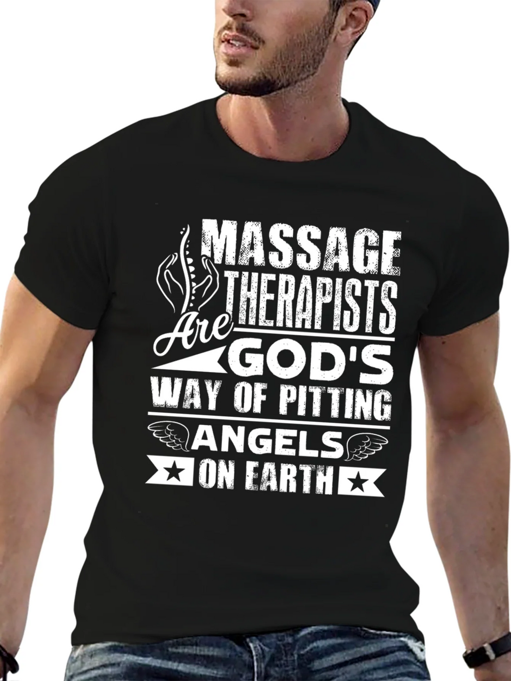 Massage Therapist Gods Angels on Earth T-Shirt product image 6