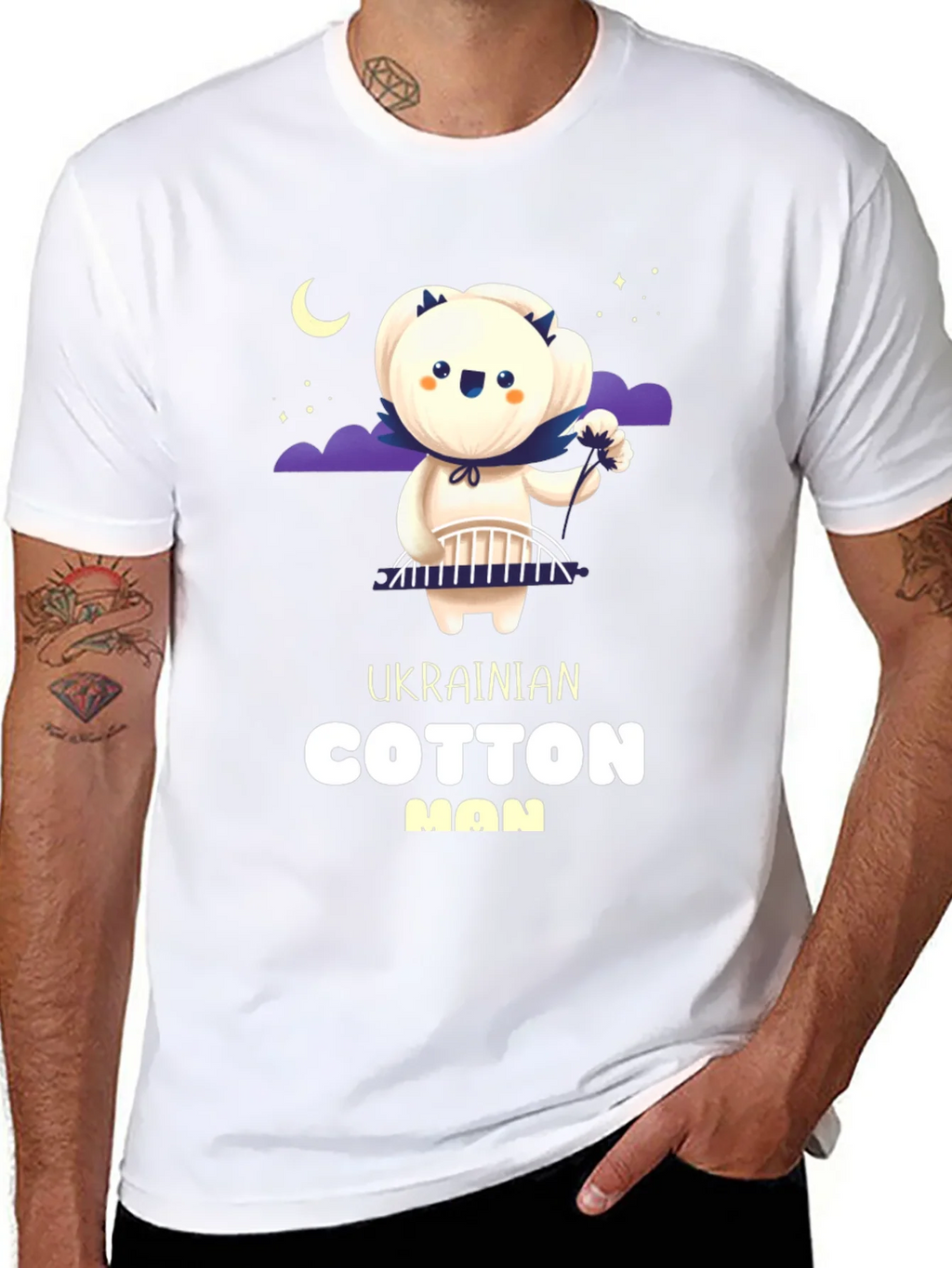 Ukrainian Cotton Man Graphic T-Shirt - Unique Design product image 3