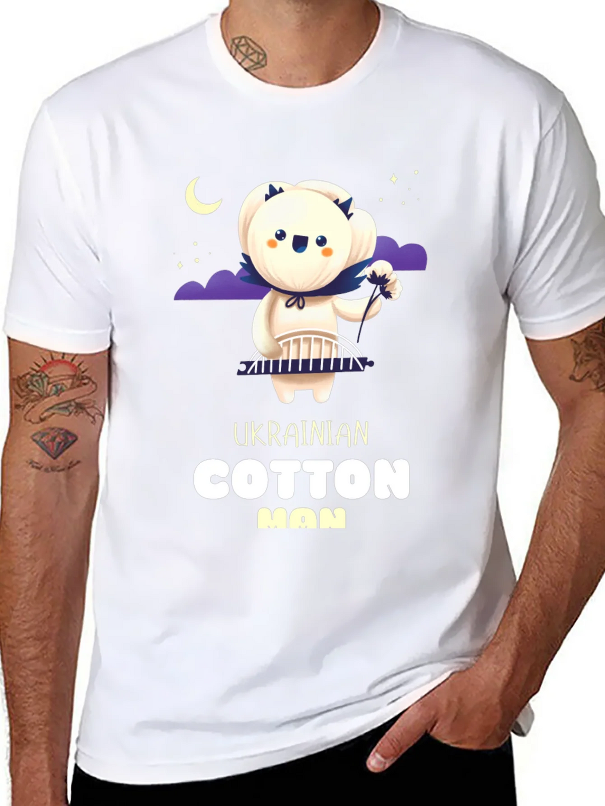 Ukrainian Cotton Man Graphic T-Shirt - Unique Design product image 3