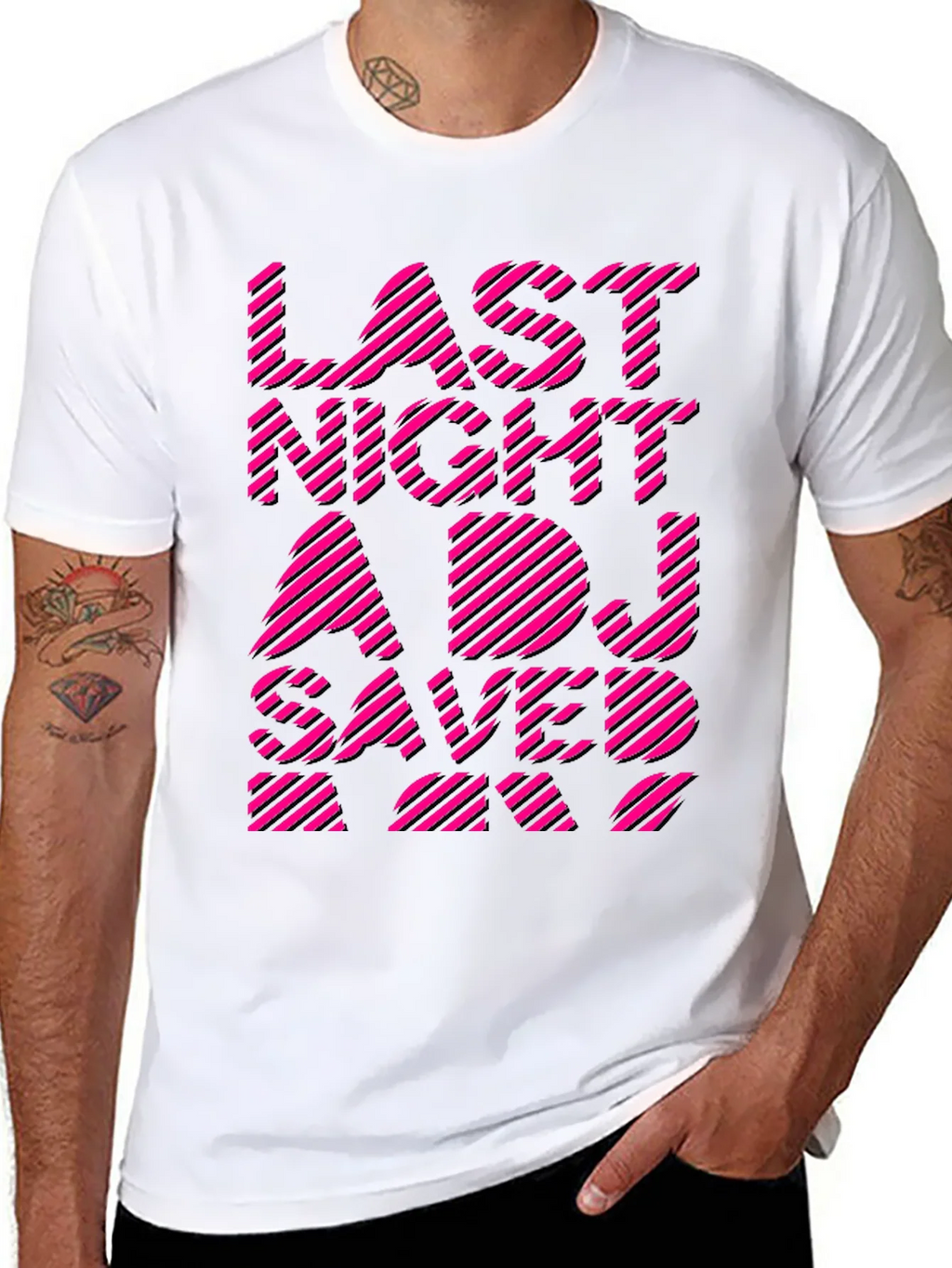 Last Night A DJ Saved My Life Graphic Tee product image 7