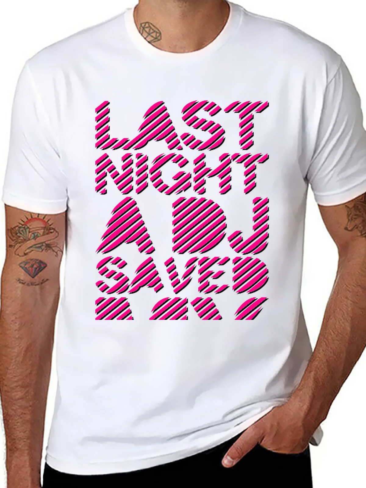Last Night A DJ Saved My Life Graphic Tee product image 7