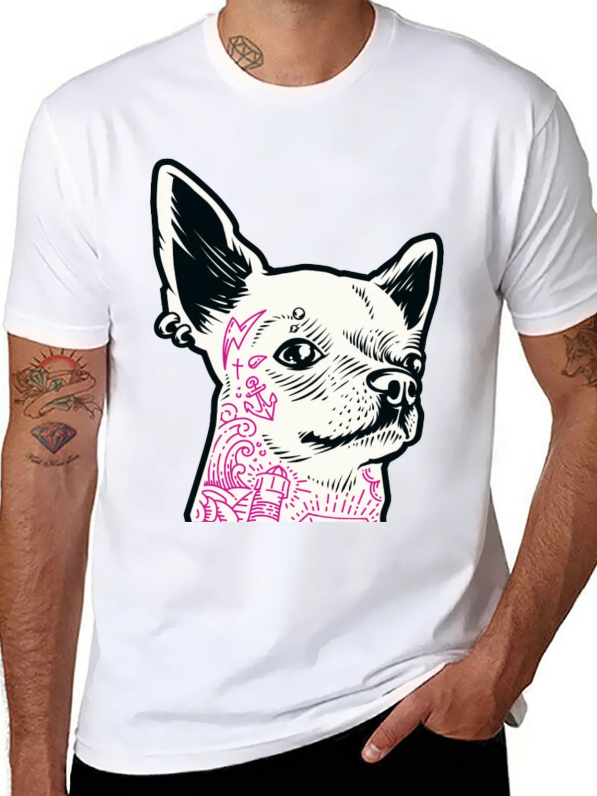 Dog Tattoo Graphic T-Shirt product image 7