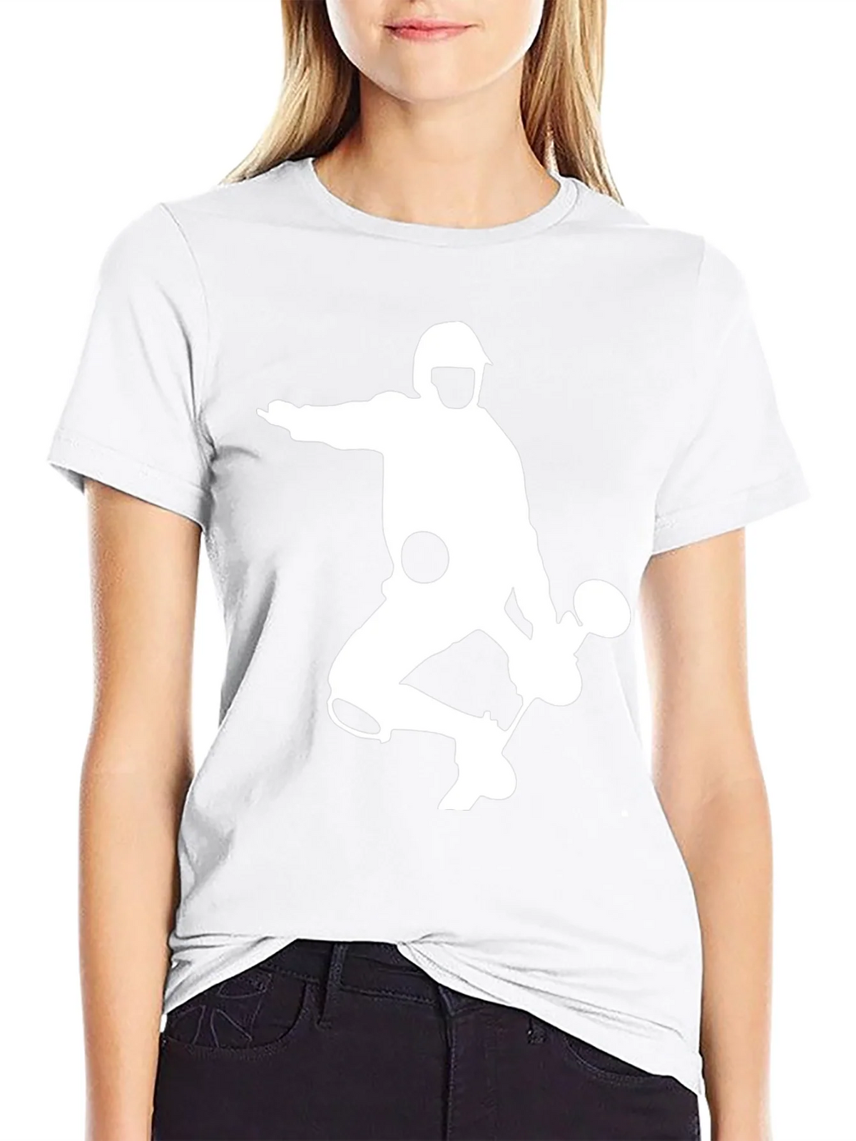 Fencing Silhouette Graphic Tee - Black Cotton Blend product image 4