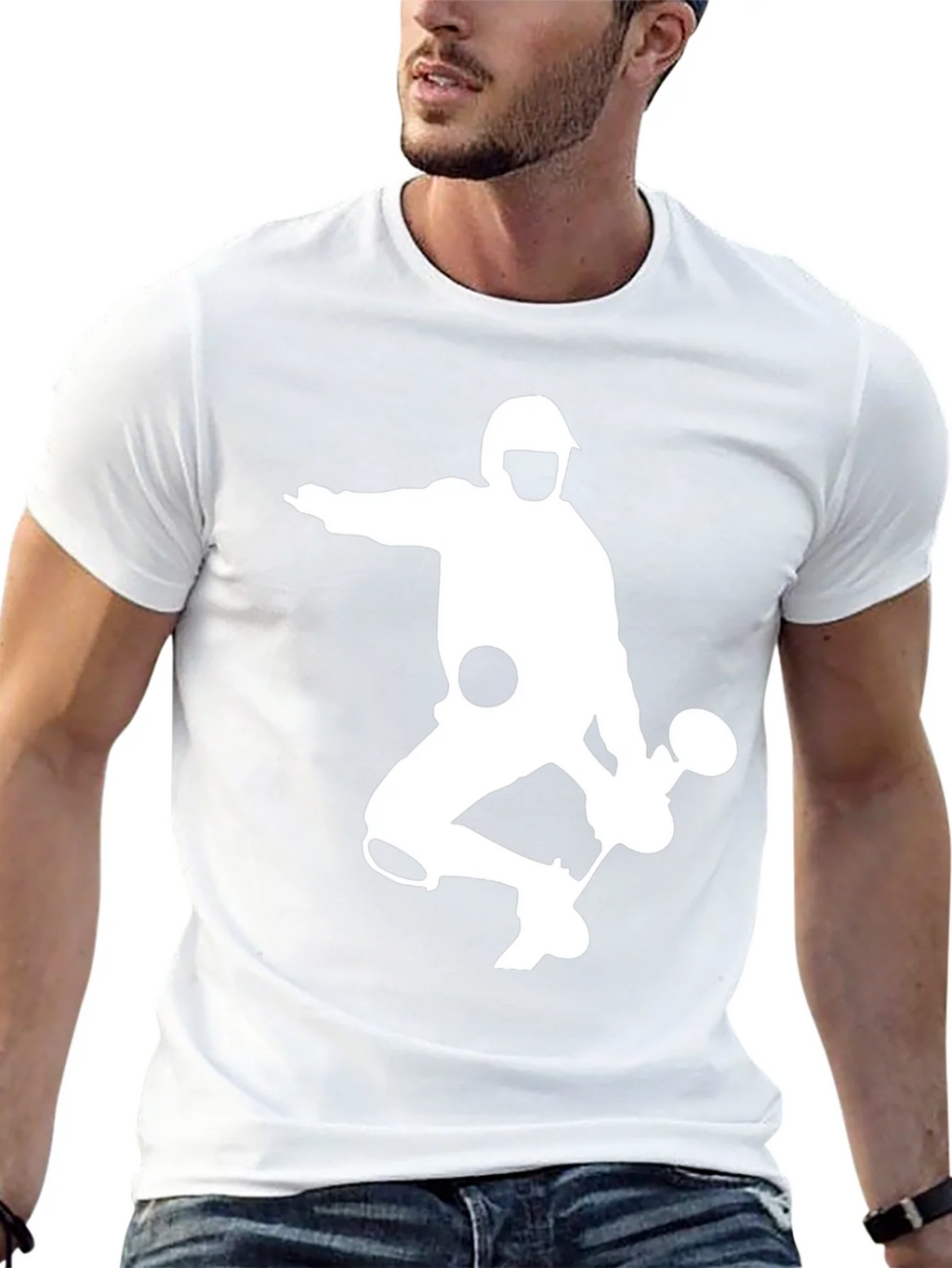 Fencing Silhouette Graphic Tee - Black Cotton Blend product image 8