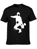 Fencing Silhouette Graphic Tee - Black Cotton Blend product image 1