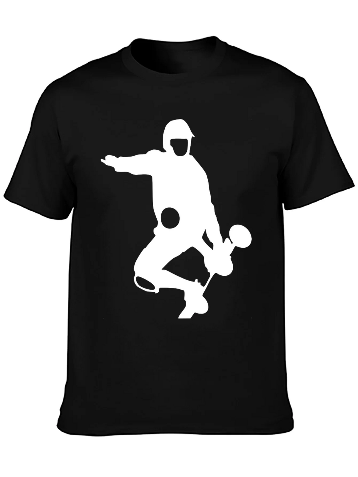 Fencing Silhouette Graphic Tee - Black Cotton Blend product image 1