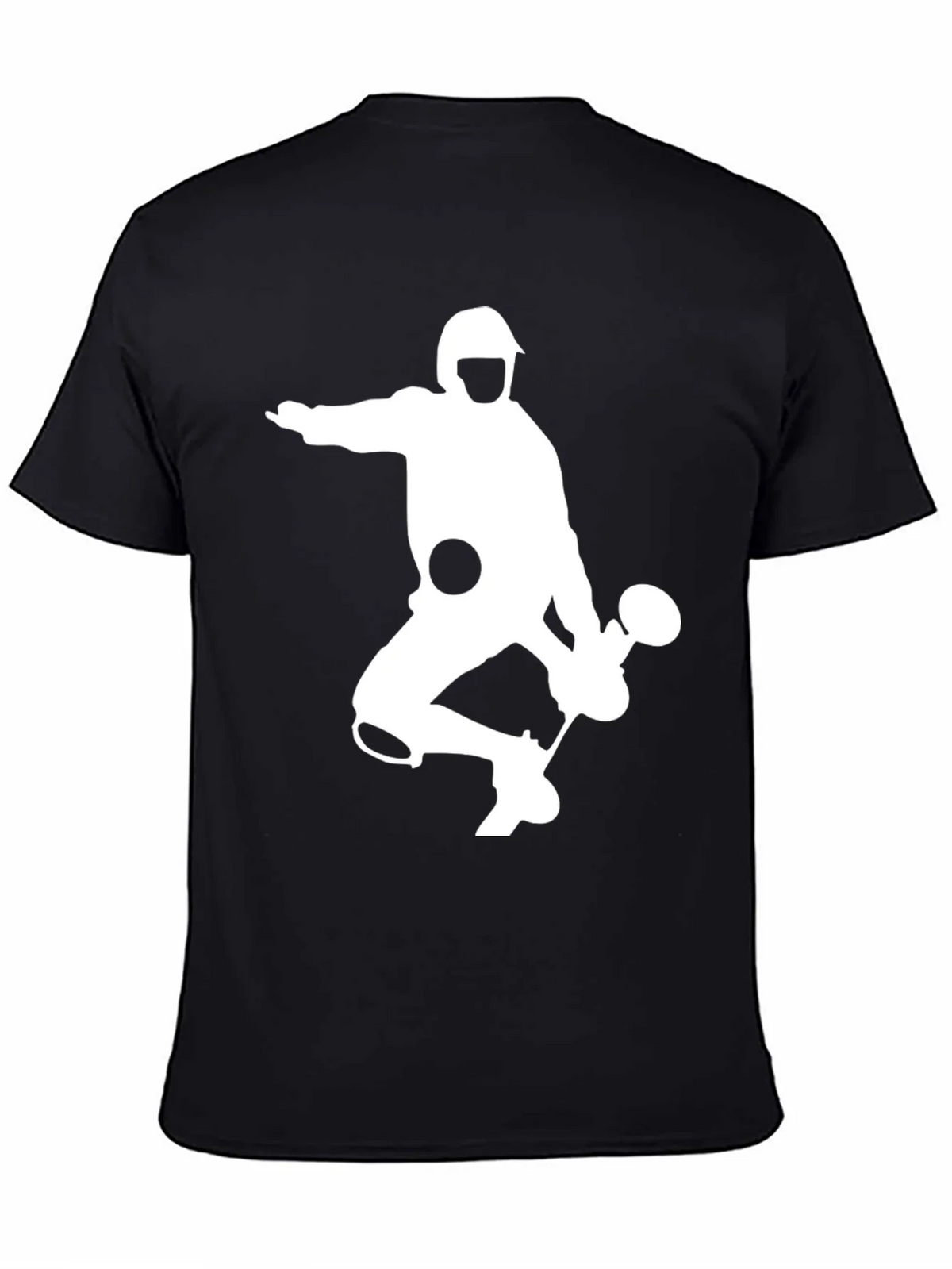 Fencing Silhouette Graphic Tee - Black Cotton Blend product image 2