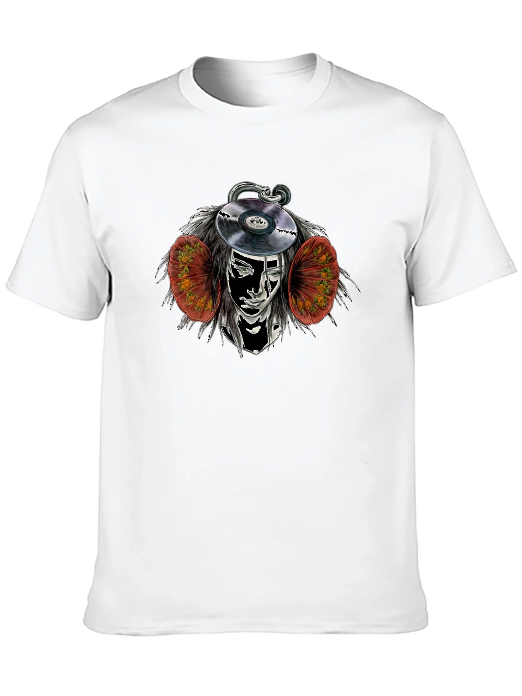 Abstract DJ Graphic Black Tee